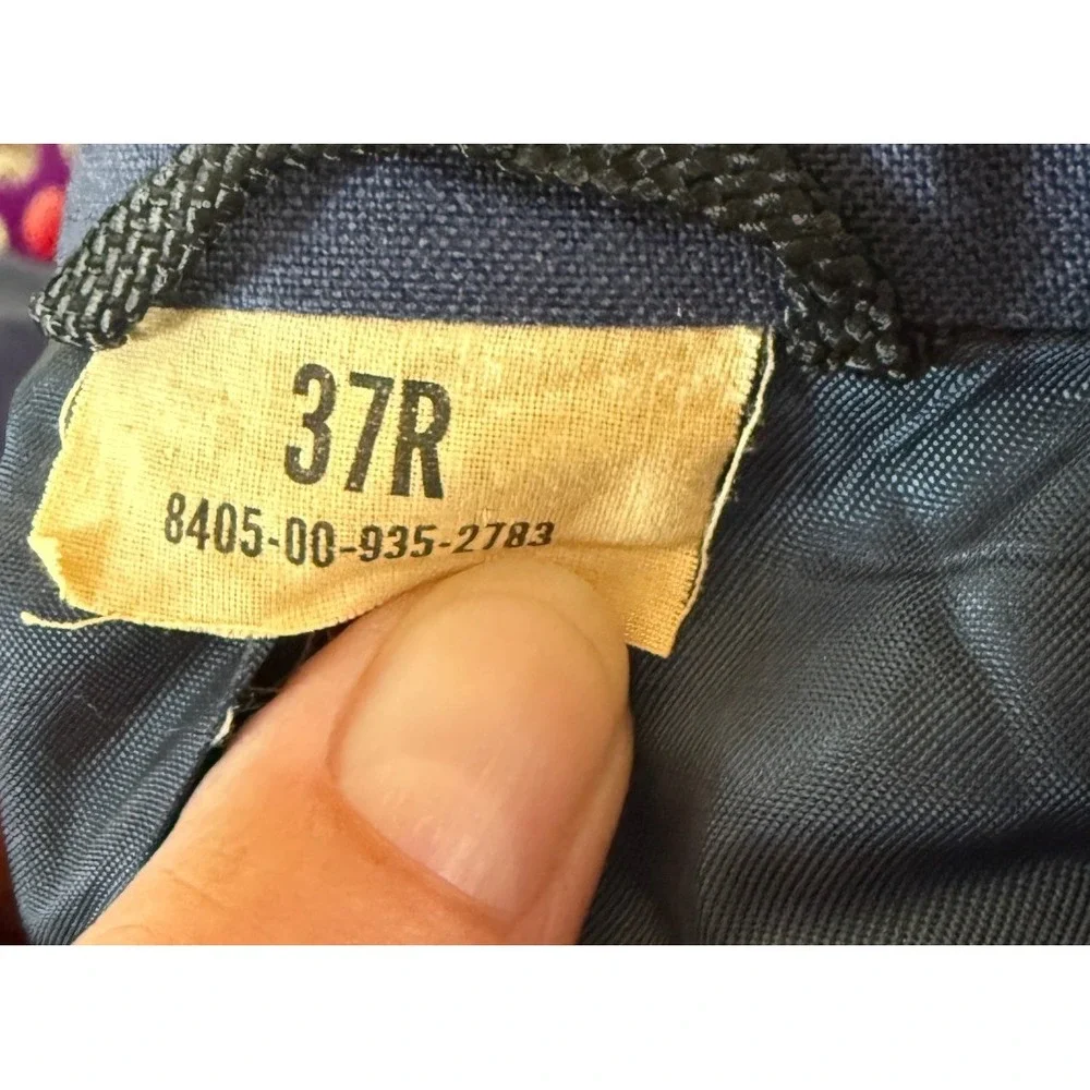 US Air Force Mens Wool Blend Military Uniform Jacket 37R Blue Service Dress Coat